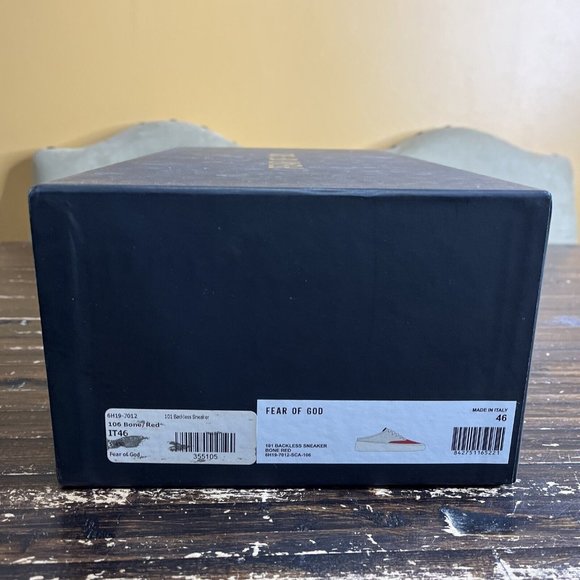 Fear Of God 101 Backless Sneaker Bone Red Men’s EU Size 46 / US 13 - Picture 7 of 8